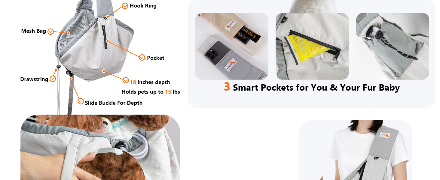 Dog Carriers for small dogs Soft Carry Slings Front backpack for cats Puppies