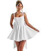 TORYEMY Short Homecoming Dresses for Teens 2025 Satin Cocktail Prom Gown with Bow