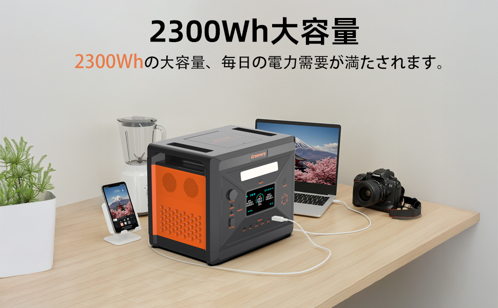 Amazon.co.jp: Greenery G2500 ポータブル電源 大容量 長寿命