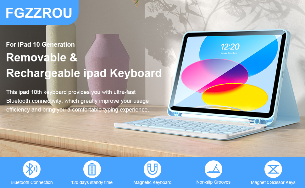 Amazon.com: iPad 10th Generation Case with Keyboard Magnetic