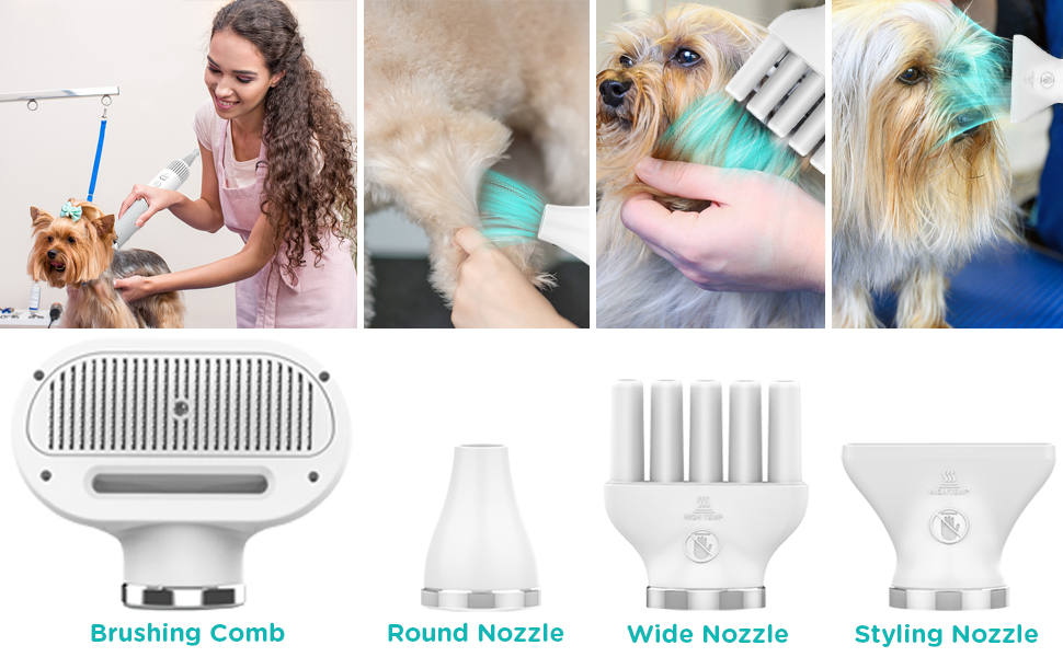 Oswviler Dog Dryer,Portable Less Noise 5 in 1 Dog Hair