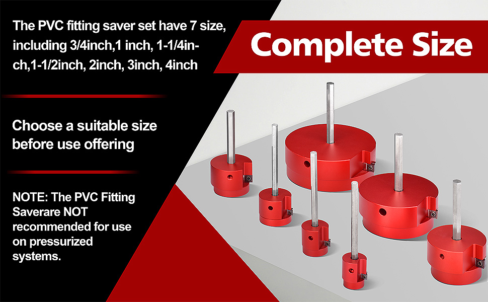 7Pcs PVC Pipe Reamer Kit With 3/4inch,1 inch, 11/4inch,11/2inch
