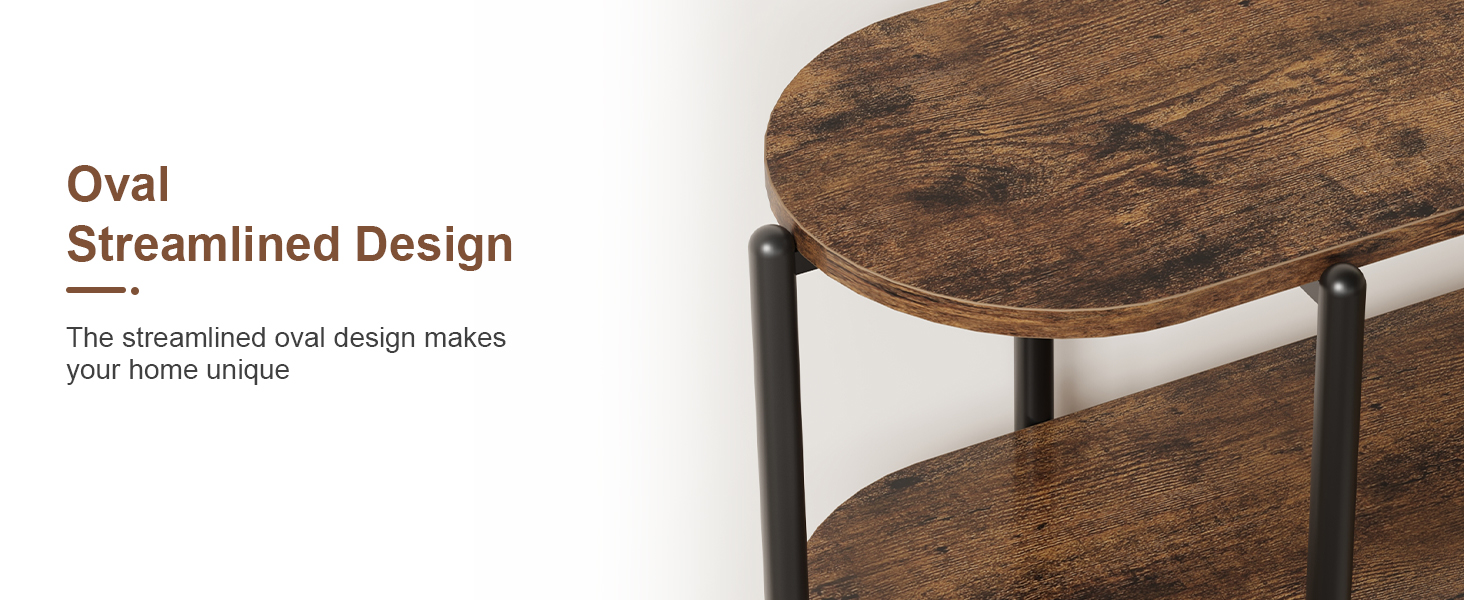 GarveeHome 47.2" Inch Console Table, 3 Tier Industrial