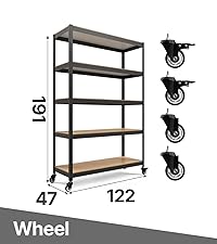 Amazon｜HOMEDANT House 組立簡単 ラミネート スチールラック