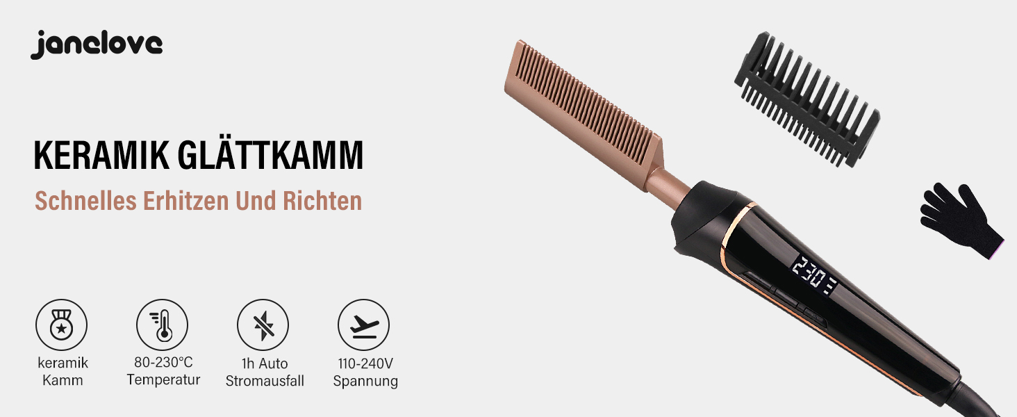 Haarglätter Bürste 