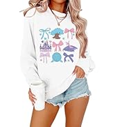 Magical Sweatshirt Women Cute Bow Graphic Pullover Family Vacation Shirt Casual Long Sleeve Tops
