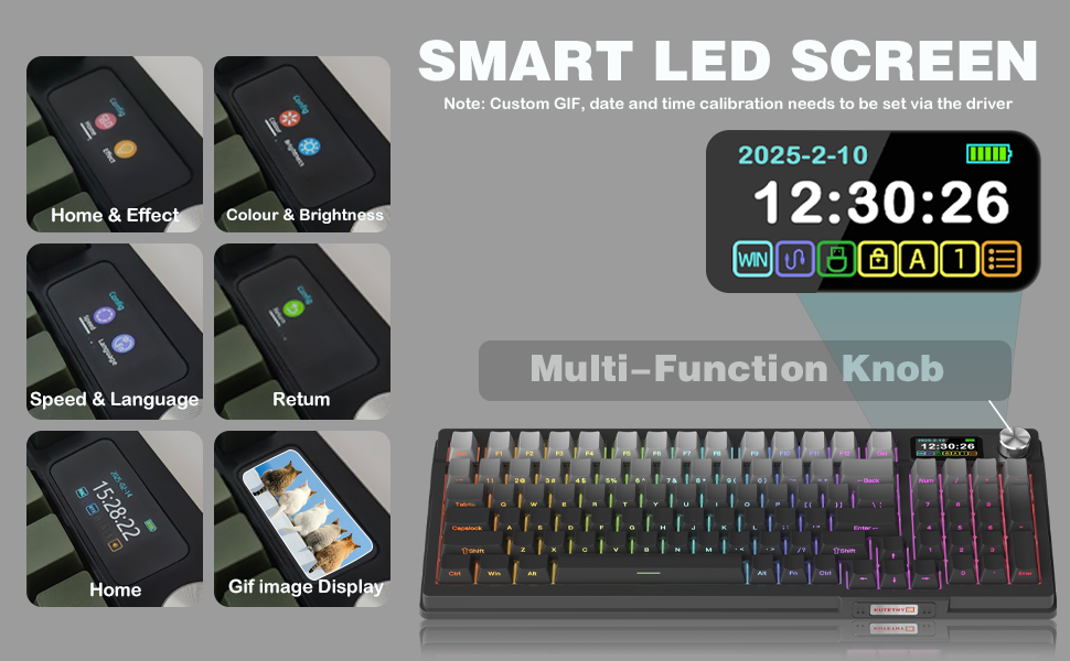 KUTETHY KY95 3-Modes Wireless Gasket Gaming Keyboard