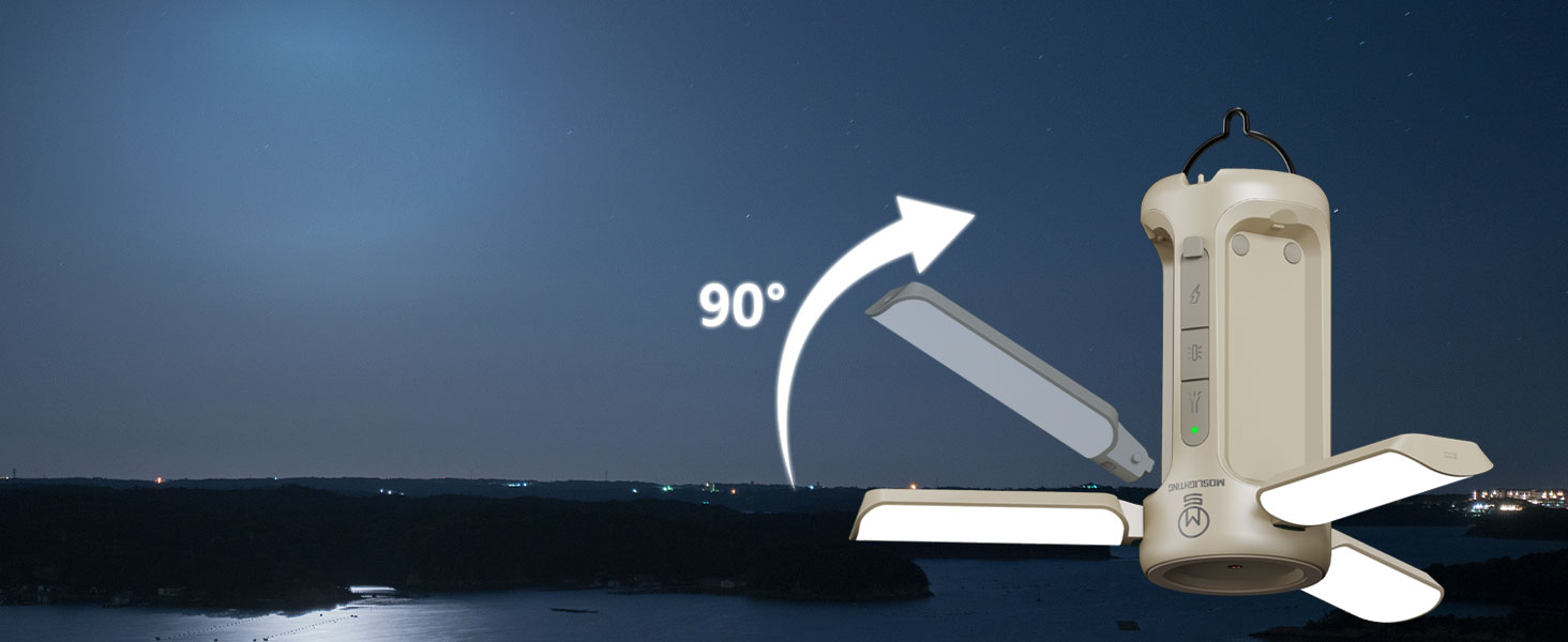 Folding camping light