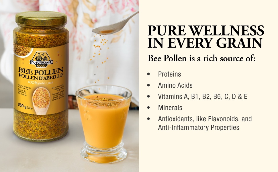Pure Wellness in Every Grain - Bee Pollen is rich in Nutrients