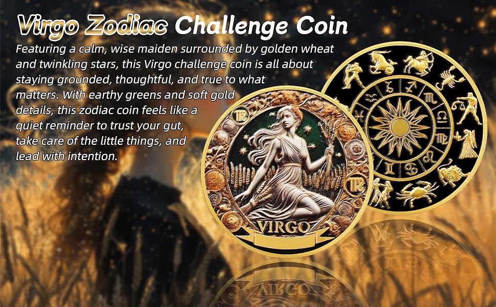 virgo zodiac coin