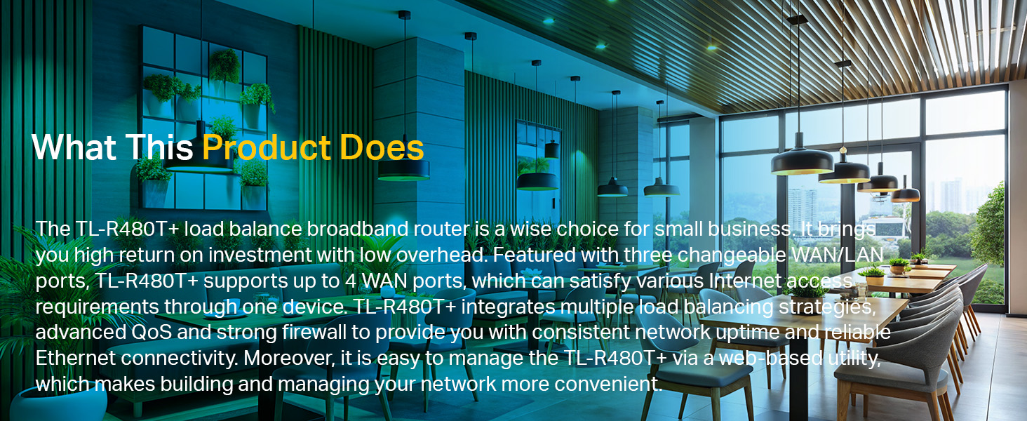 TL-R470T+ Load Balance Broadband Router
