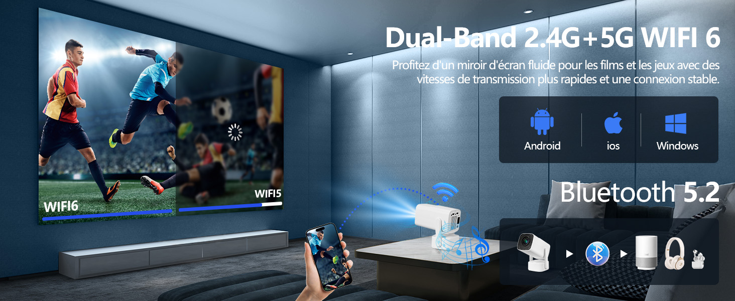 Projector WIFI Bluetooth