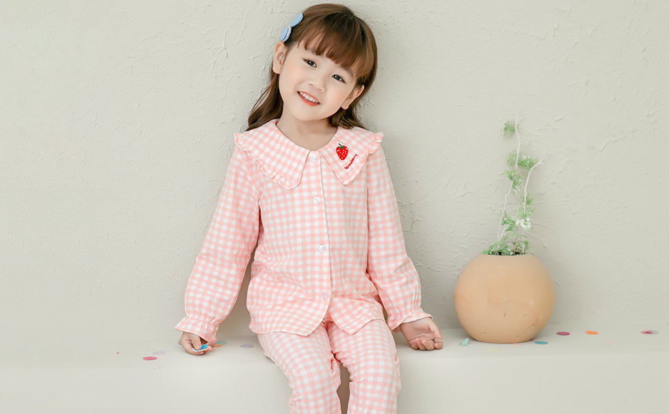 Girls Clothing Set Lace Collar Playwear Set for Kids Cotton Top and Pants for Girls