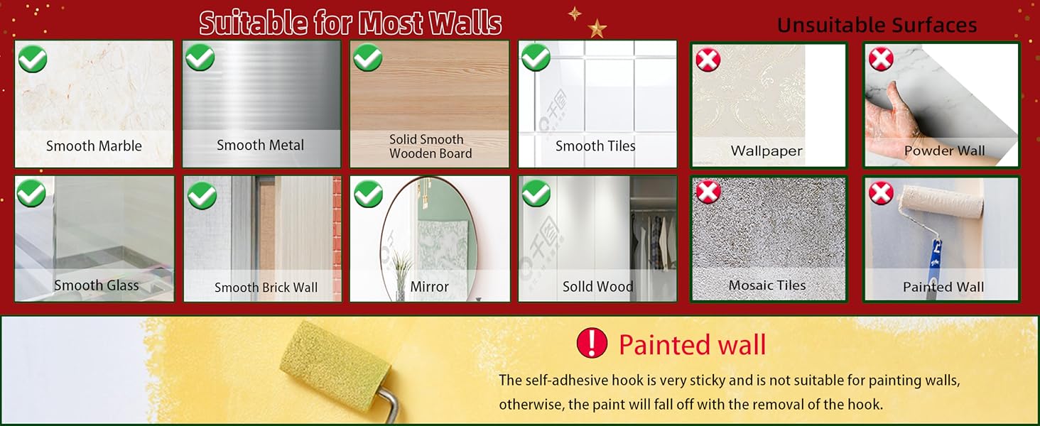 clear hooks for walls no damage