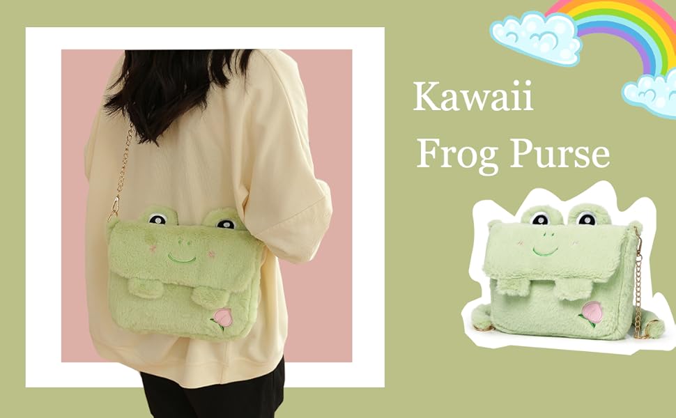 Amazon.com: Kawaii Frog Crossbody Purse for Women, Novelty