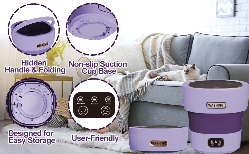 Portable Washing Machine,15L Lavadora Portatil with Spin