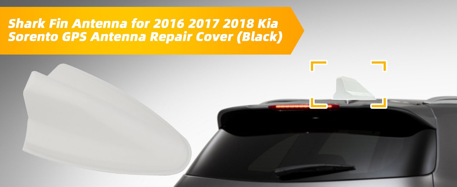 Shark Fin Antenna for Kia Sorento 2016 2017 2018 GPS Antenna Repair Cover (White)