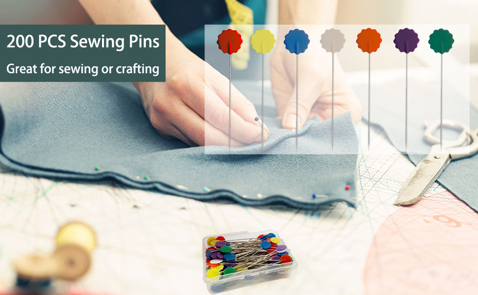 flat sewing pins