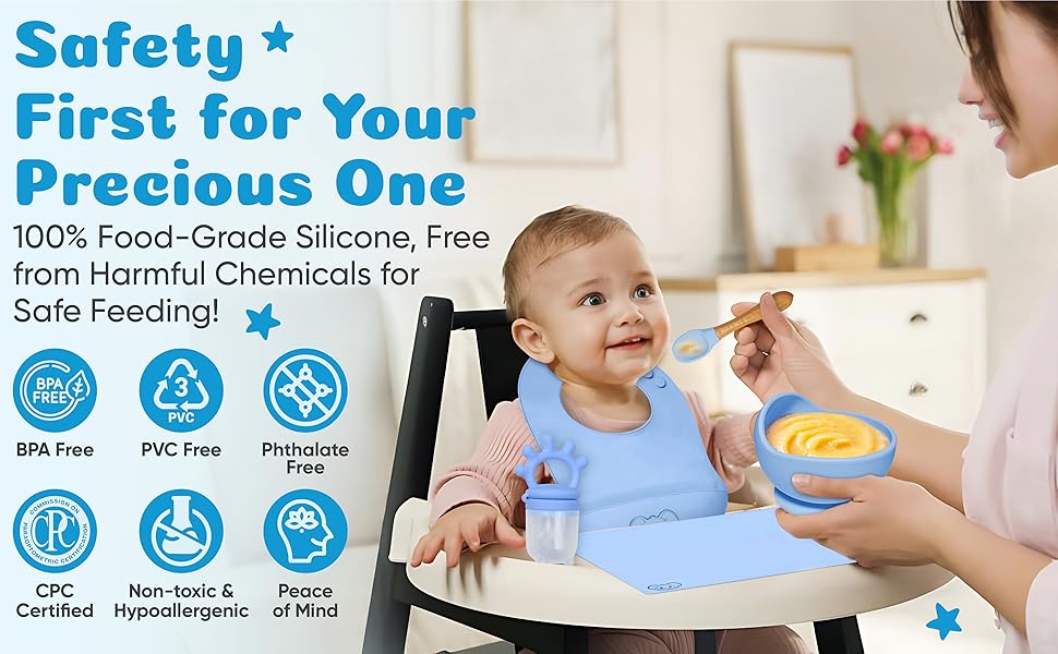 Safe and reliable cpc certified baby feeding set
