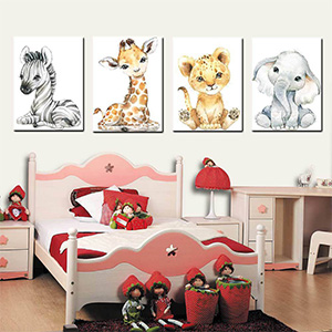 4 x Baby Wall Art Pictures