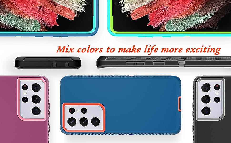 YmhxcY for Galaxy S21 Ultra Case with Self Healing Flexible TPU Film[2