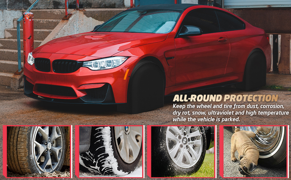 KMusculo RV Tire Covers 4Pack, Waterproof Wheel Covers for RV Wheel