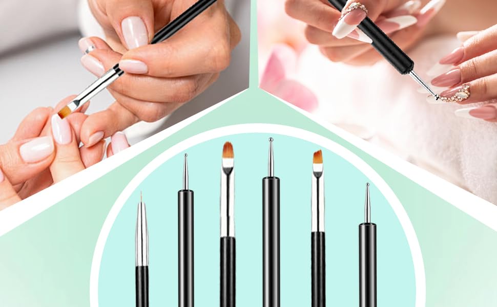 6pcs nail art brushes