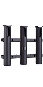 3 Tube Rod Holder Black