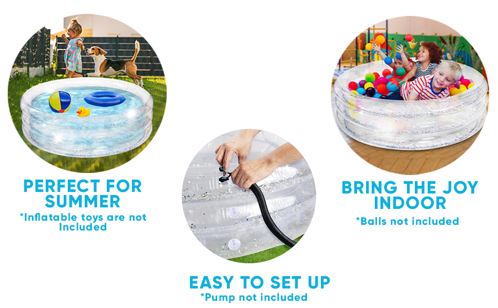 Sparkly Inflatable Kiddie Pool 