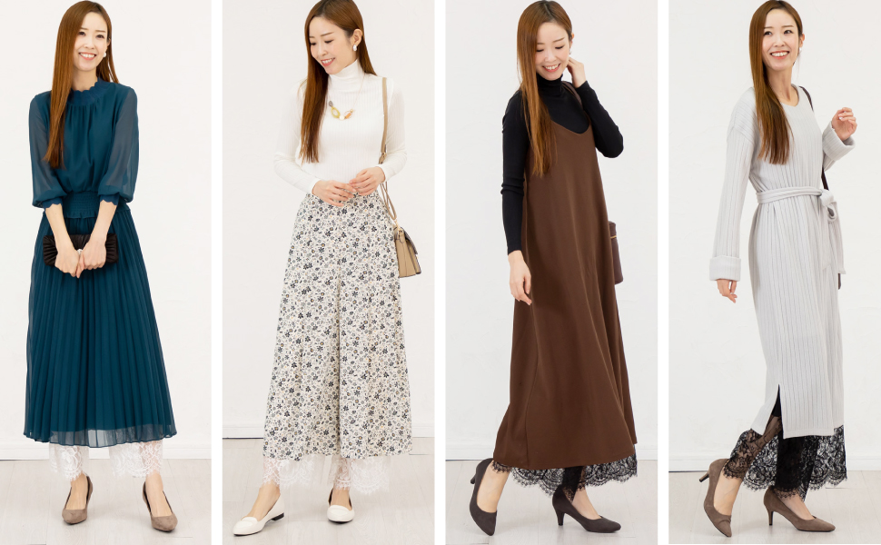 Innocent World♡裾レースペチコート♡生成り Innocent World｜クロスレースペチスカート（再販）Cross Lace