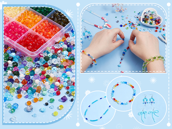 faceted crystal beads