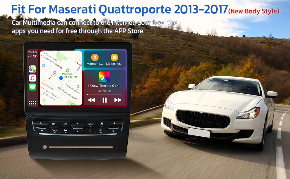 Car Radio for Maserati Quattroporte 2013-2017 Stereo Replacement Head Unit
