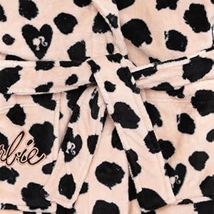 Barbie Womens Leopard Print Dressing Gown 