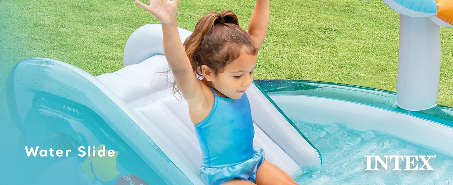 Splash and swim in the pool