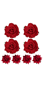Rose Hair Clip Flower Hairpin Rose Brooch Floral Women Hair Accessories Wedding Flamenco Dancer