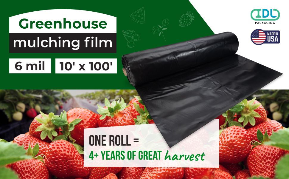 Black Construction Plastic Sheeting 6 mil x 10' x 100' (1000 sq. ft
