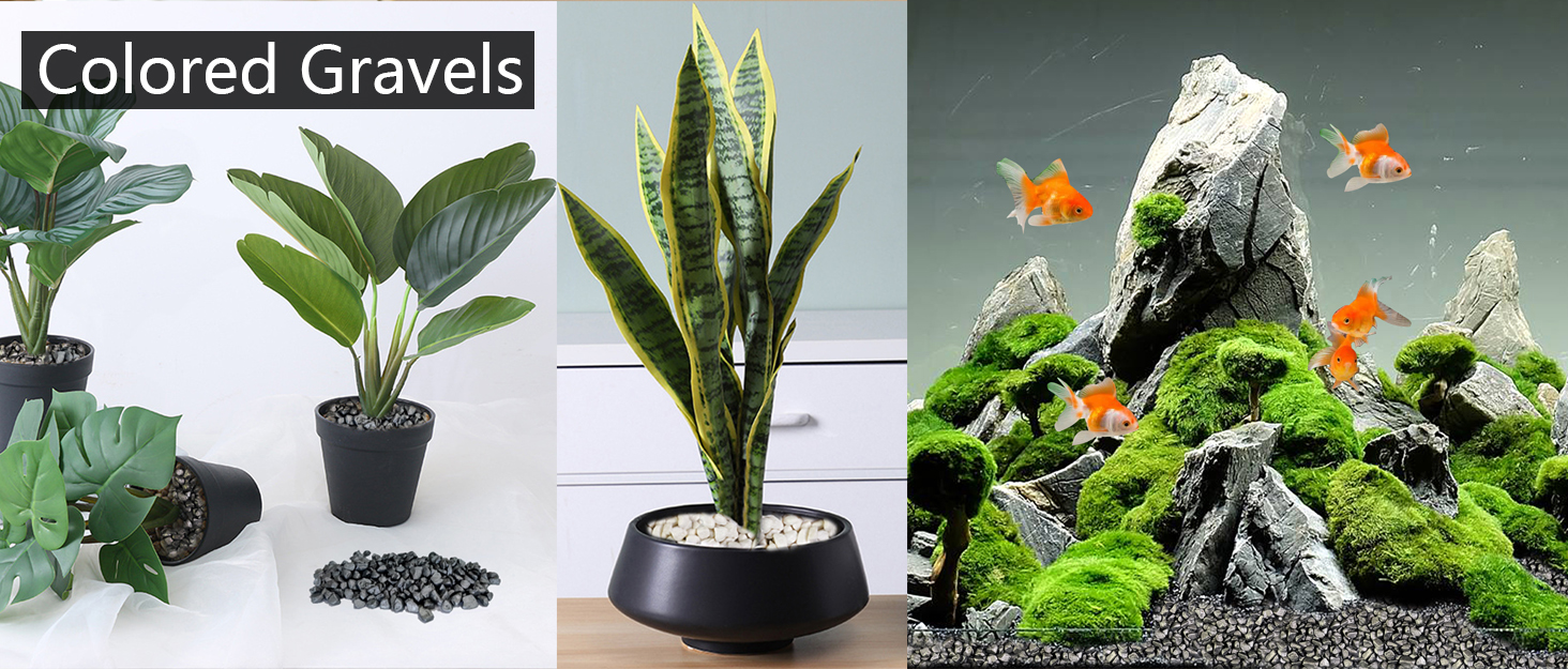 1.6 LB Brown Gravels Decorative Terrarium Rocks Stones for Bonsai,Cactus Top