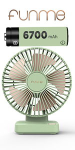 funme battery desk fan camping