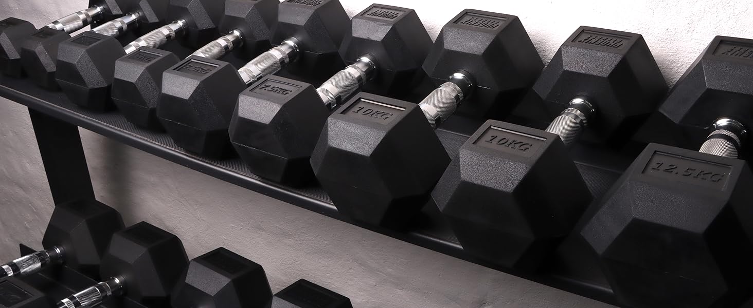 hex hexagonal dumbbells weight set pair anti roll non slip exercise fitness weightlifting workout 