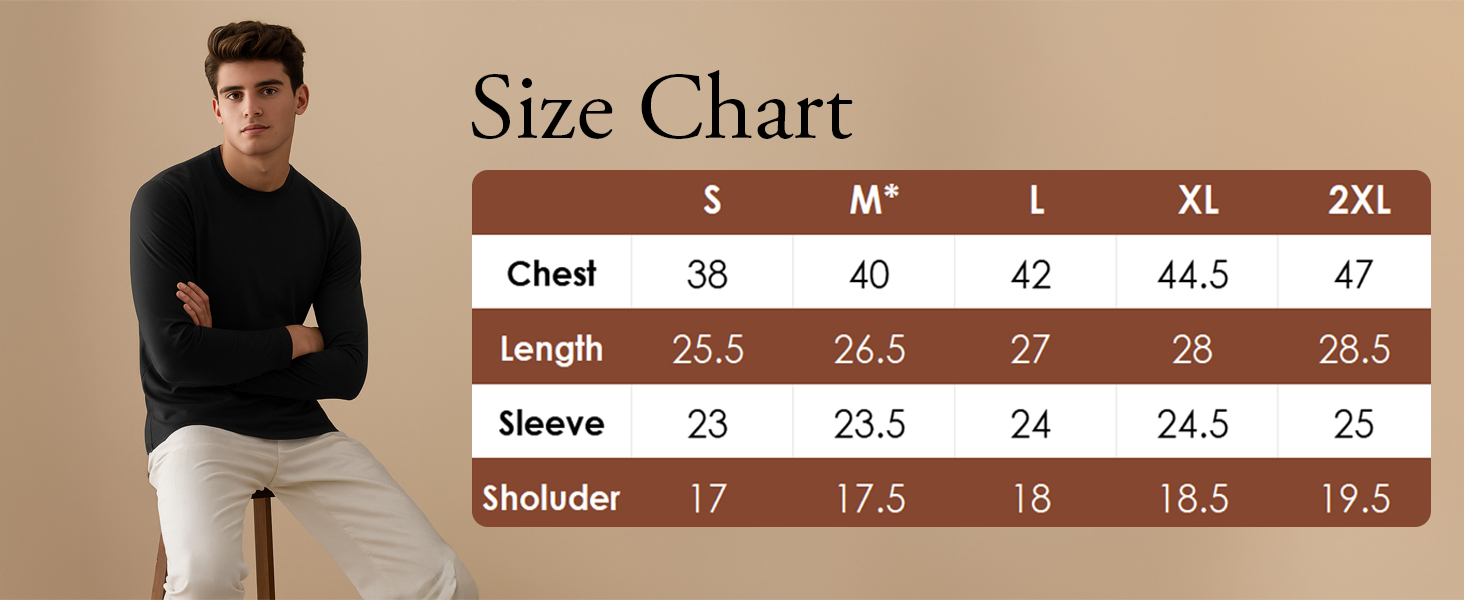 These crew neck long sleeve shirts