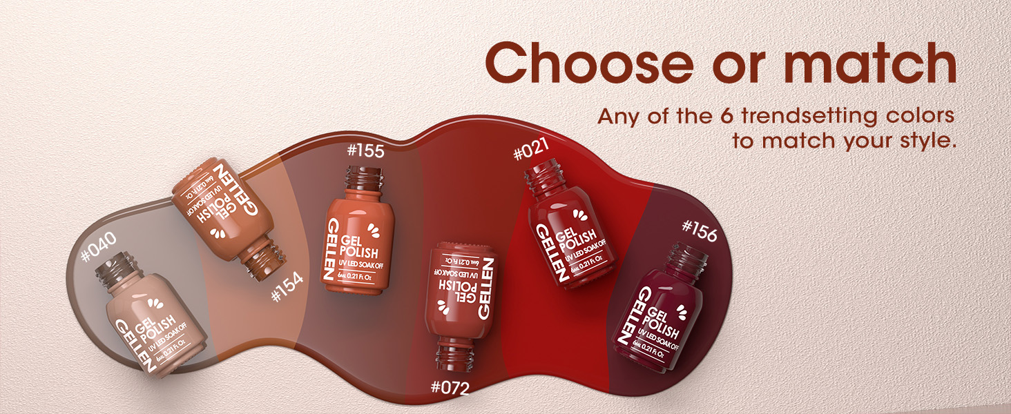 brown red gel nail polish