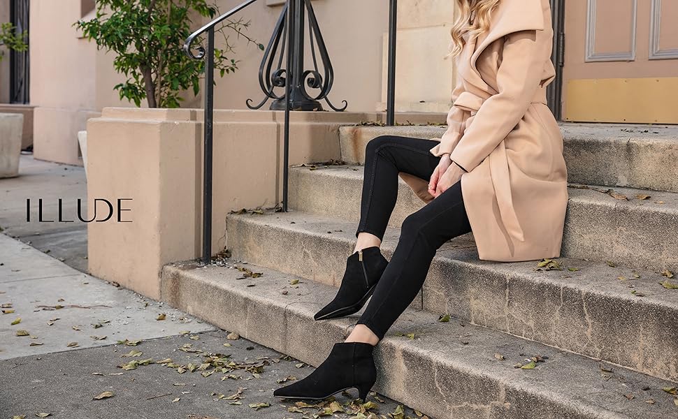 low heel ankle boots for women