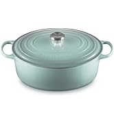 Le Creuset Enameled Cast Iron Signature Oval Dutch Oven, 8 qt., Sea Salt