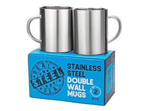 lightweight stainless steel mugs insulated double walled outdoor coffee mugs for camping