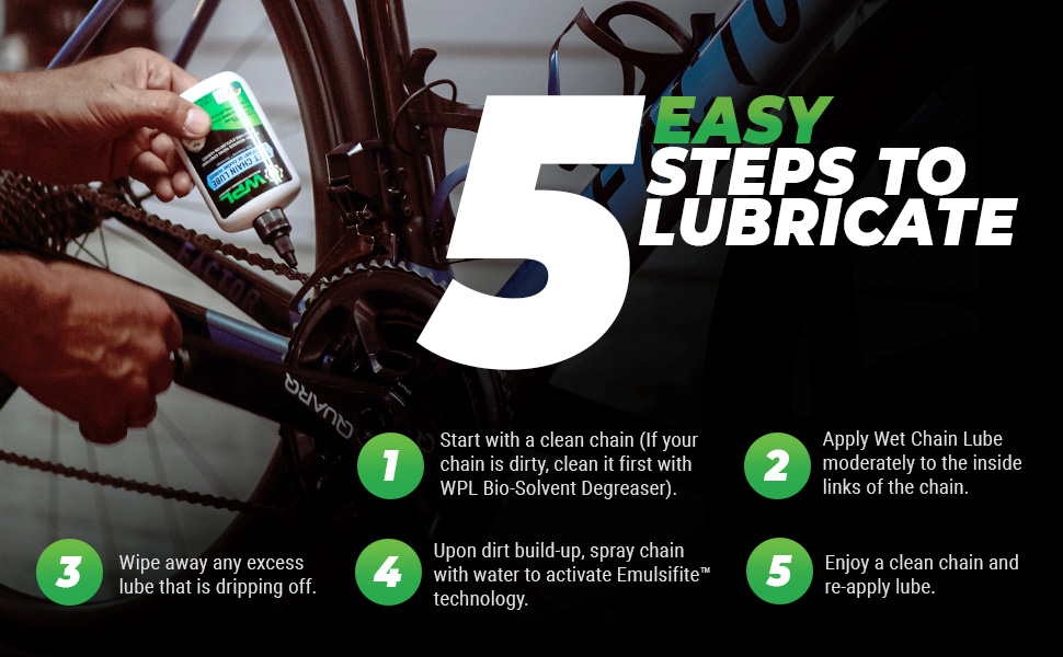 WPL Wet Chain Lube 120ml Premium Bike Chain Lube for Mountain Bikes