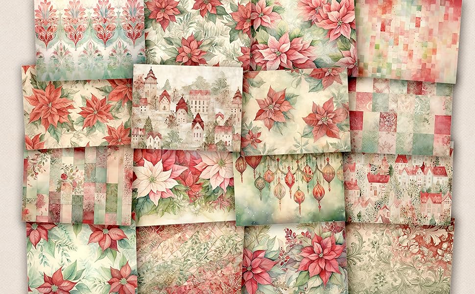 Patchwork Christmas by LianaScrap Junk Journal Pages and Ephemera