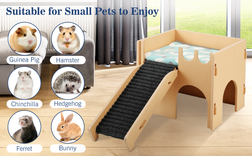 wooden hamster castle