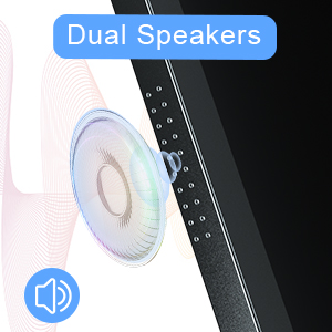 Portable monitor with speakers