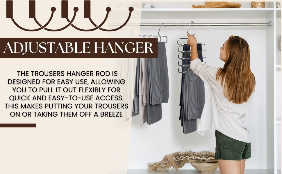 5-Layer Metal Pants Hangers