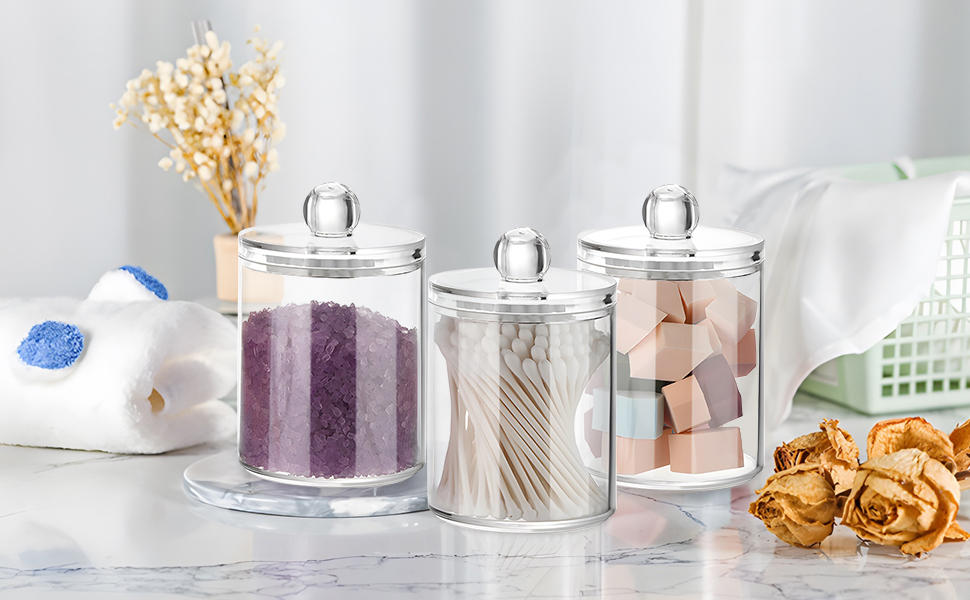 Lids 100% fit the apothecary jars keep dust and moisture away, making things inside tidy and dry